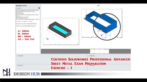 solidworks sheet metal certification exam|solidworks 3d experience certification center.